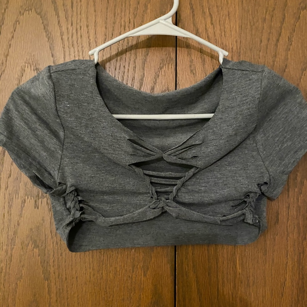 Slitweave crop top